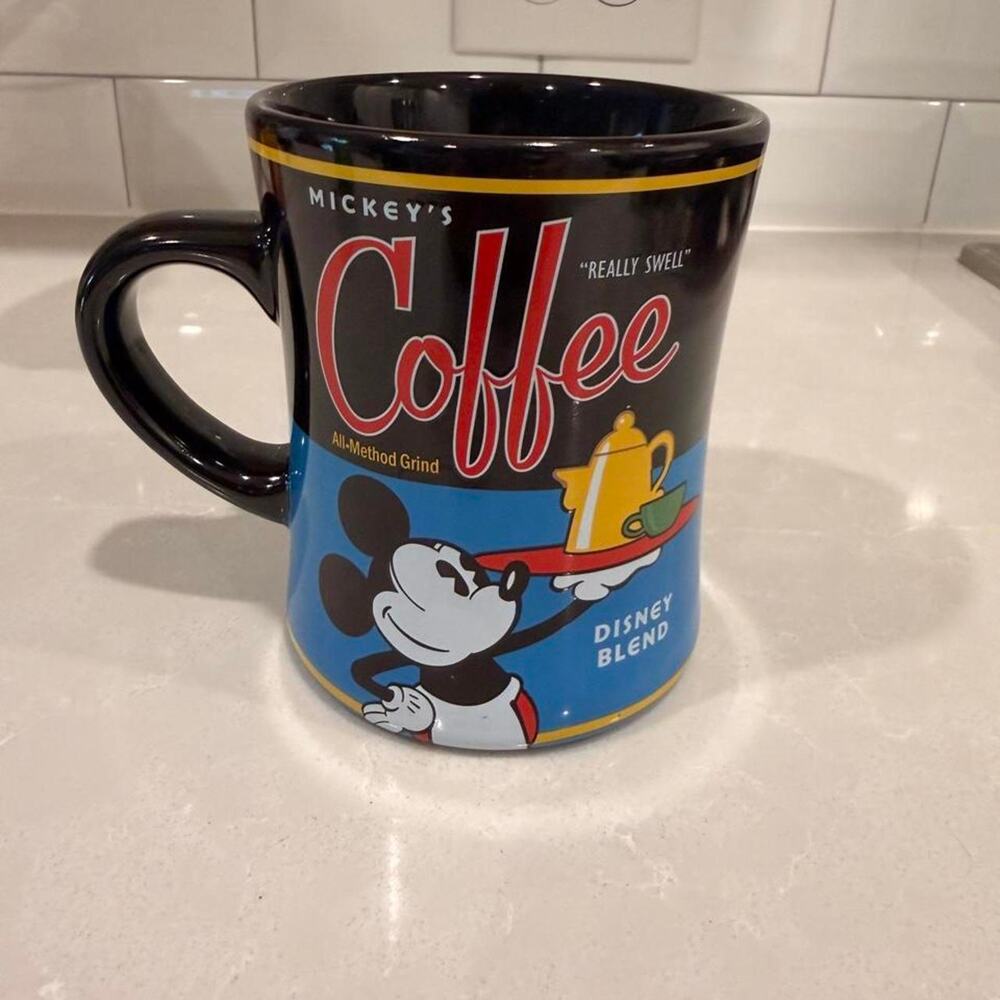 Disney Parks Exclusive Mickey's Really Swell Coffee Mug Disney Blend Retro 16 oz